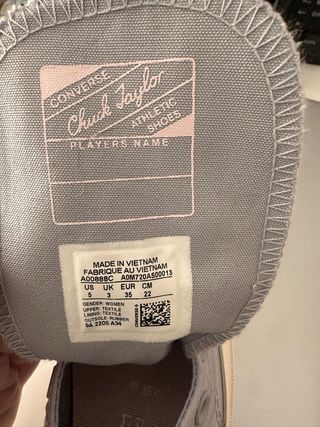 Converse grises sin cordones