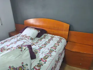 Cabecero de madera nogal para cama 150