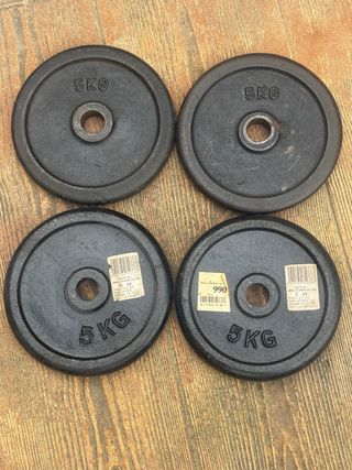 4 Discos Mancuernas 5 kg 30 mm