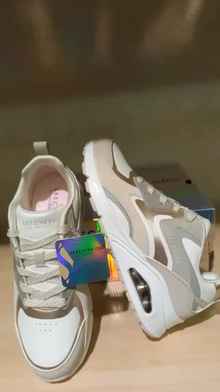 Skechers donna bianco/beige tg 36
