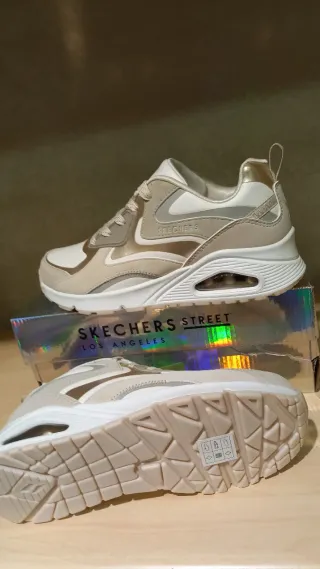 Skechers donna bianco/beige tg 36