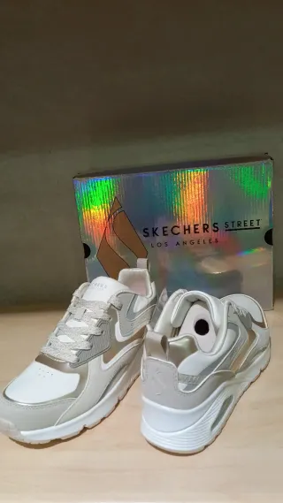 Skechers donna bianco/beige tg 36
