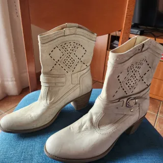 Botas cowboy piel Nero Giardini T38 beige