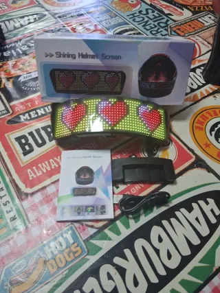 Pantalla LED para Casco de Moto
