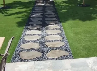 Piedra de Pizarra Decorativa Negra/Gris