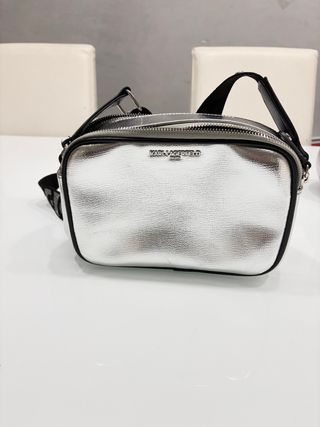 Bandolera Karl Lagerfeld Plata y Negro