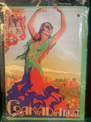 CARTEL PUBLICITARIO DE CHAPA  ”GRANADA"