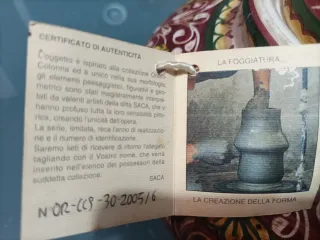 Set ceramica artigianale decorata a mano