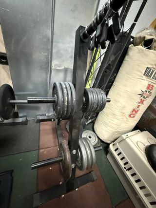 Banco de pesas Finnlo + suelo + pesas kg