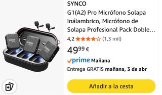 SYNCO G1(A2) Micrófonos Inalámbricos Digitales