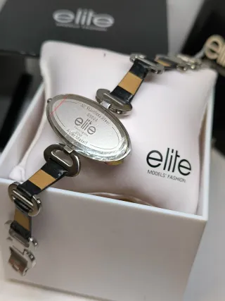 Reloj Elite Mujer Acero y Cuero
