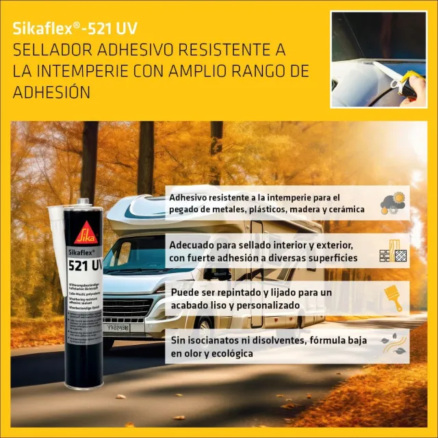 Sika Sellador Híbrido Poliuretano Negro 300ml