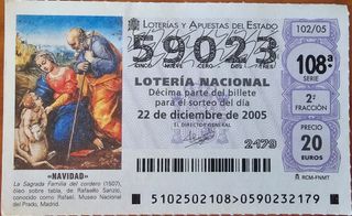 Lotería Nacional 22 Diciembre 2005