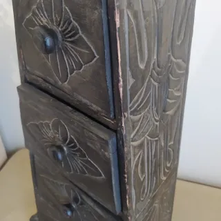 Mueble Antiguo Piramidal Madera Oscura