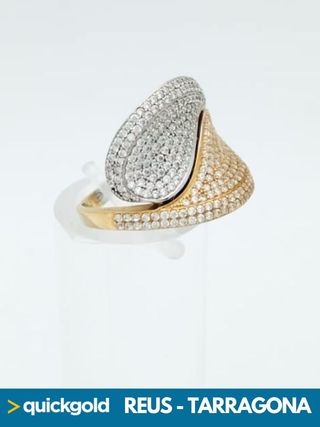 035-01-00790 ANILLO ORO 18K ONDAS T13