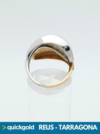 035-01-00790 ANILLO ORO 18K ONDAS T13