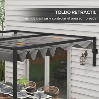 Pérgola de pared 297x211x220 cm