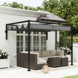 Pérgola de pared 297x211x220 cm
