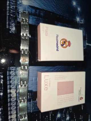 Pulsera Real Madrid Plata de Ley Luxe 17,5 cm