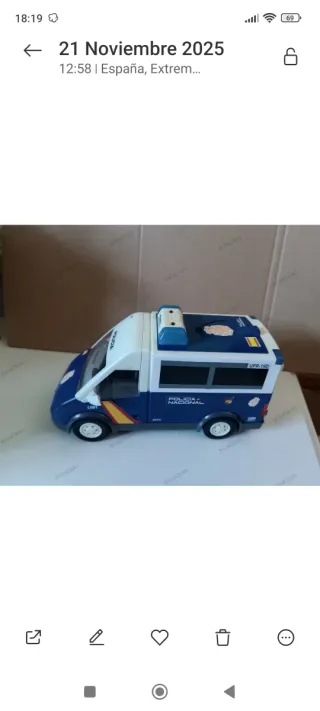 Furgoneta y coche Policía Nacional Playmobil