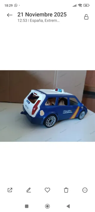 Furgoneta y coche Policía Nacional Playmobil