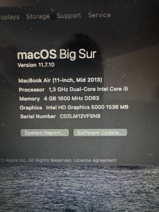 MacBook Air 11'' 2013 Argento