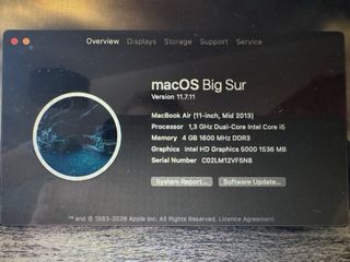 MacBook Air 11'' 2013 Argento