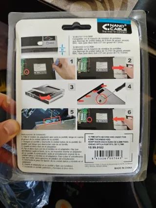 Adaptador Disco Duro nano cable 9.5mm SATA