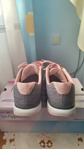 Zapatillas Skechers Flex Appeal 3.0 Gris/Rosa