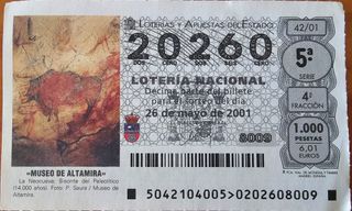 Lotería Nacional 26 de Mayo 2001