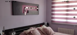 Quadri Moderni in Metallo e Legno Arancione e Viola