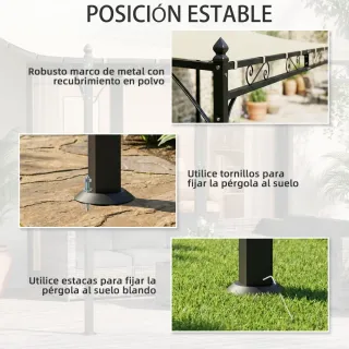 Pérgola de Pared 2,5x3,5m Ori Beige/Gris