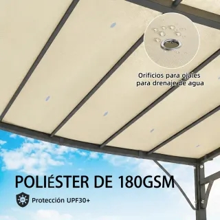 Pérgola de Pared 2,5x3,5m Ori Beige/Gris