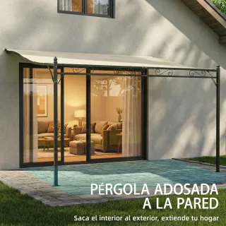 Pérgola de Pared 2,5x3,5m Ori Beige/Gris