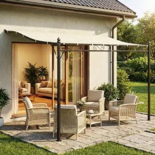 Pérgola de Pared 2,5x3,5m Ori Beige/Gris