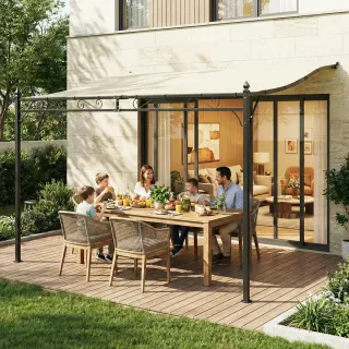 Pérgola de Pared 2,5x3,5m Ori Beige/Gris