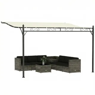 Pérgola de Pared 2,5x3,5m Ori Beige/Gris