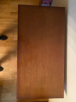 Mesa auxiliar vintage caoba con cajón