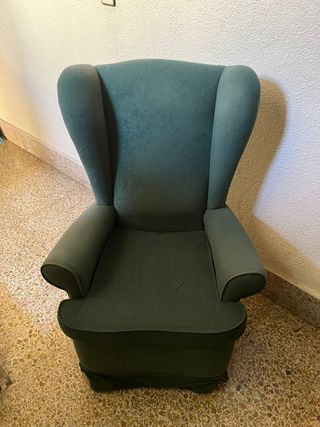 Butaca individual tela verde