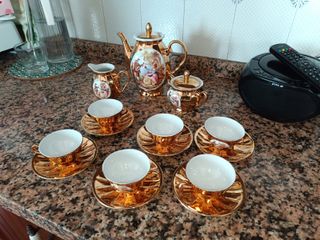 Elegante juego de té o café de estilo vintage