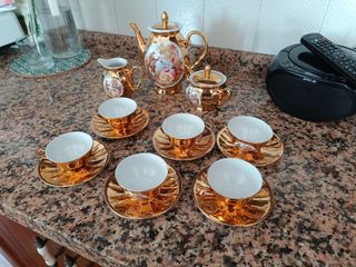 Elegante juego de té o café de estilo vintage