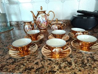 Elegante juego de té o café de estilo vintage