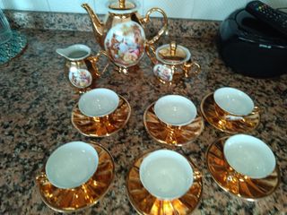 Elegante juego de té o café de estilo vintage