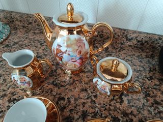 Elegante juego de té o café de estilo vintage