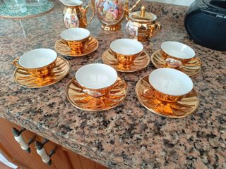 Elegante juego de té o café de estilo vintage