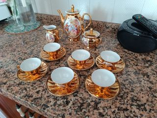 Elegante juego de té o café de estilo vintage