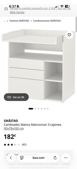 Cambiador de bebé blanco