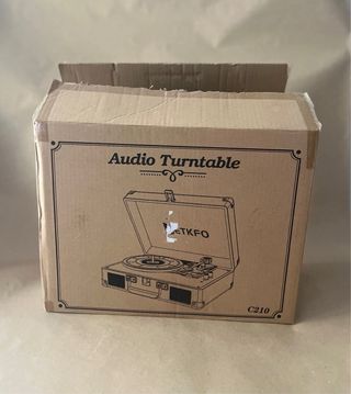 Giradischi AETKFO C210 Nero/Arancione