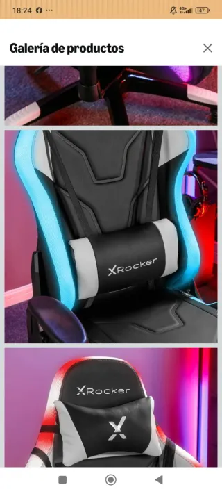 Silla Gamer X Rocker Opal RGB NUEVA A ESTRENAR!