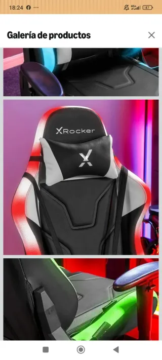 Silla Gamer X Rocker Opal RGB NUEVA A ESTRENAR!